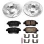 PowerStop K6098 Z23 Daily Driver Carbon-Fiber Ceramic Brake Pad and Drilled & Slotted Rotor Kit