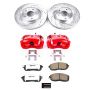 PowerStop KC8327-26 Z26 Street Performance Ceramic Brake Pad, Drilled Slotted Rotor, and Caliper Kit
