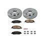 PowerStop KOE1382 OE Stock Replacement Low-Dust Ceramic Brake Pad and Rotor Kit