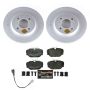 PowerStop ESK3008 Genuine Geomet Coated Rotors, ECE-R90 Brake Pads + Hardware Kit