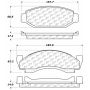Stoptech 319.00500 73-86 Ford Bronco Front Truck & SUV Brake Pad