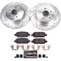 PowerStop K8062 Z23 Daily Driver Carbon-Fiber Ceramic Brake Pad and Drilled & Slotted Rotor Kit