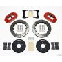 Wilwood 140-10309-DR Narrow Superlite 6R Front Hat Kit 12.88in Drill Red Honda S2000