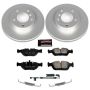 PowerStop CRK497 Genuine Geomet Coated Rotor and Carbon-Fiber Ceramic Brake Pad Kit