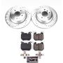 PowerStop K6007 Z23 Daily Driver Carbon-Fiber Ceramic Brake Pad and Drilled & Slotted Rotor Kit