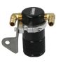 Moroso 85641 Chrysler 5.7L (w/Aftermarket Intake) Air/Oil Separator Catch Can - Billet Aluminum - Black