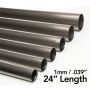 Ticon Industries .5in Diameter x 24.0in Length 1mm/.039in Wall Thickness Titanium Tube