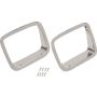 Kentrol 87-95 Jeep Wrangler YJ Headlight Bezels Pair - Polished Silver