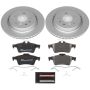 PowerStop ESK983 Genuine Geomet Coated Rotors, ECE-R90 Brake Pads + Hardware Kit