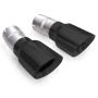 Stainless Works JPGC57TIPS-B 4in Double Wall Slash-Cut Black Tip Kit