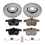 PowerStop K5349 Z23 Daily Driver Carbon-Fiber Ceramic Brake Pad and Drilled & Slotted Rotor Kit