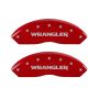 MGP Front set 2 Caliper Covers Engraved Front WRANGLER Red finish silver ch