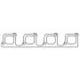 Cometic Gasket C5357-064 Cometic Ford Yates V8 .064in ArmorCore Exhaust Manifold Gasket Set - 1.890in X 1.725in Ports - SVO