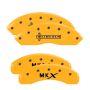 MGP 4 Caliper Covers Engraved Front Lincoln Engraved Rear MKX Yellow finish black ch