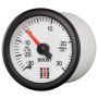 AutoMeter ST3162 Stack 52mm -30INHG to +30 PSI (Incl T-Fitting) Mechanical Boost Pressure Gauge - White