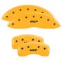 MGP 4 Caliper Covers Engraved Front & Rear MGP Yellow Finish Black Char 2019 Lincoln Nautilus