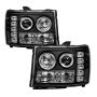 SPYDER 5010605 Projector Headlights - LED Halo - Black