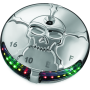 Kuryakyn 7357 Zombie Fuel & Battery Gauge Chrome