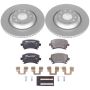 PowerStop ESK4628 Genuine Geomet Coated Rotors, ECE-R90 Brake Pads + Hardware Kit