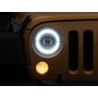 Raxiom 07-18 Jeep Wrangler JK Axial Series LED Headlights- Black Housing (Clear Lens)