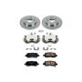 PowerStop KCOE1602 OE Stock Replacement Low-Dust Ceramic Brake Pad, Rotor and Caliper Kit