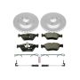 PowerStop ESK3047 Genuine Geomet Coated Rotors, ECE-R90 Brake Pads + Hardware Kit
