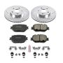 PowerStop K6990 Z23 Daily Driver Carbon-Fiber Ceramic Brake Pad and Drilled & Slotted Rotor Kit