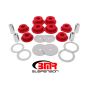 BMR 08-18 Dodge Challenger Rear Cradle Bushing Kit Polyurethane - Red
