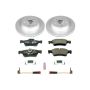 PowerStop ESK5322 Genuine Geomet Coated Rotors, ECE-R90 Brake Pads + Hardware Kit
