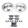 PowerStop K5503 Z23 Daily Driver Carbon-Fiber Ceramic Brake Pad and Drilled & Slotted Rotor Kit