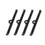 Moroso 68501 Chevrolet Small Block Valve Cover Hold Downs - Steel - Black Powder Coat - Set of 4