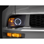 Raxiom 05-09 Ford Mustang Halogen 2010 Style LED Halo Headlights-Blk Hsng(Clear Lens/Excludes GT500)