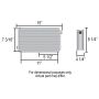 Derale 61178 11 Row Hi-Flow Racing Remote Fluid Cooler, 7/8-14 UNF O-ring