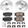 PowerStop K7905 Z23 Daily Driver Carbon-Fiber Ceramic Brake Pad and Drilled & Slotted Rotor Kit