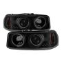 SPYDER 5078704 Projector Headlights - CCFL Halo - Black Smoke