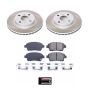 PowerStop SC1153 Semi-Coated Rotor and Low-Dust Ceramic Brake Pad Kit