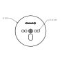 Ridetech 90000027 Air spring patten plate with 7/16 nut, centered, 1/8