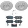 PowerStop ESK8043 Genuine Geomet Coated Rotors, ECE-R90 Brake Pads + Hardware Kit