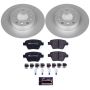 PowerStop ESK5667 Genuine Geomet Coated Rotors, ECE-R90 Brake Pads + Hardware Kit