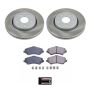 PowerStop SC1631 Semi-Coated Rotor and Low-Dust Ceramic Brake Pad Kit
