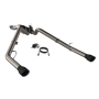 QTP 420019B 2019-2024 Ram 1500  Screamer Split Rear Exit Cat Back Black Tips