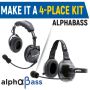 Rugged Radios PLUS2-OTU Rear Seat Expansion Kit w/ Helmet Kits or Headsets /Ultimate Headset - Over the Head