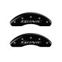 MGP Front set 2 Caliper Covers Engraved Front Sonic Black finish silver ch
