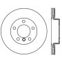 StopTech Sport Slotted (CRYO) 10-15 BMW X1 Front Right Rotor