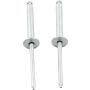 ALLSTAR PERFORMANCE ALL18199 1/8in Alum Rivet Silver 100Pk Flange Type