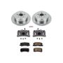 PowerStop KCOE5260 OE Stock Replacement Low-Dust Ceramic Brake Pad, Rotor and Caliper Kit