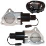 QTP QTEC60 3in Bolt-On QTEC Dual Electric Cutout Valves - Pair
