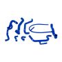 Mishimoto MMHOSE-GLF-95BL 95-98 Volkswagen Golf VR6 Blue Silicone Hose Kit