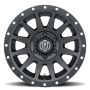 ICON Compression 18x9 5x5 -12mm Offset 4.5in BS Satin Black Wheel