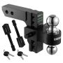 Rhino USA RG-HTDROP2-BLK 6In Heavy Duty Drop Hitch - 2In (Black)